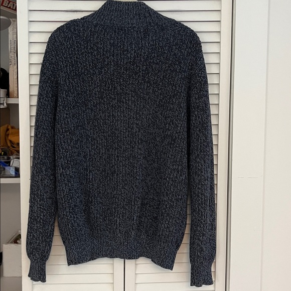 LL Bean Cardigan Zip Up Cotton Blue Size Medium - Picture 7 of 7